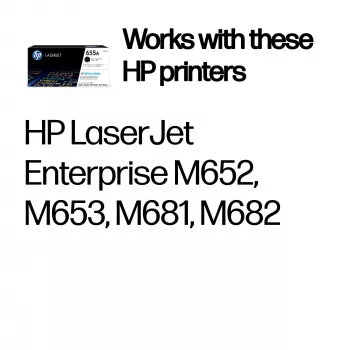 HP 655A juodas originalus LaserJet tonerio kasetė, 12500 puslapių, 1 vnt.