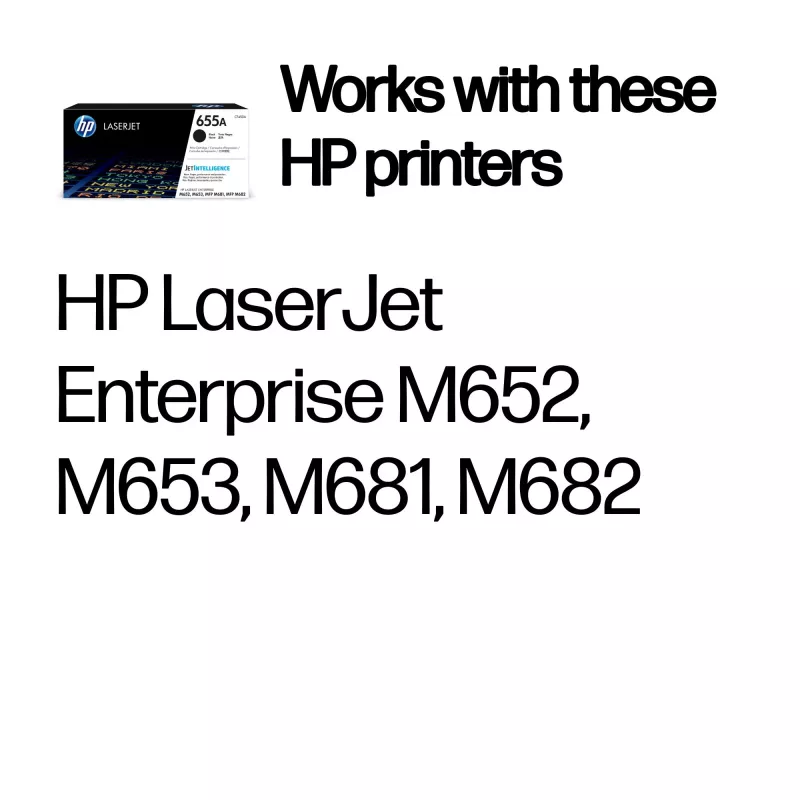 HP 655A juodas originalus LaserJet tonerio kasetė, 12500 puslapių, 1 vnt.