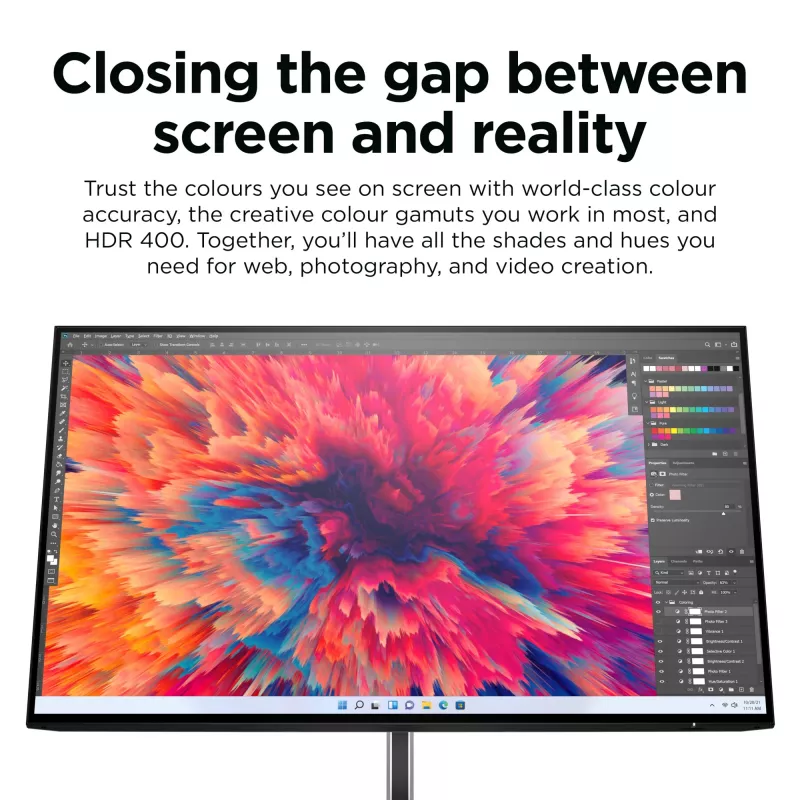 HP Z24q G3 QHD monitorius, 60,5 cm (23,8 colio), 2560 x 1440 pikselių, Quad HD, LCD, 5 ms, sidabrinis