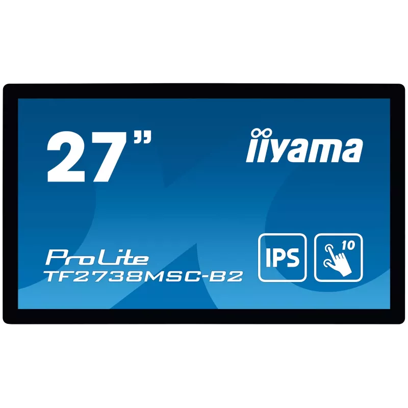 iiyama ProLite TF2738MSC-B2 kompiuterio monitorius 68,6 cm (27 colių) 1920 x 1080 pikselių Full HD LED lietimui jautrus kelių vartotojų juodas