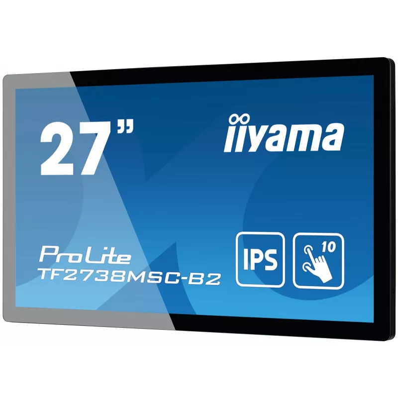 iiyama ProLite TF2738MSC-B2 kompiuterio monitorius 68,6 cm (27 colių) 1920 x 1080 pikselių Full HD LED lietimui jautrus kelių vartotojų juodas