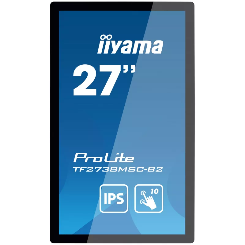 iiyama ProLite TF2738MSC-B2 kompiuterio monitorius 68,6 cm (27 colių) 1920 x 1080 pikselių Full HD LED lietimui jautrus kelių vartotojų juodas