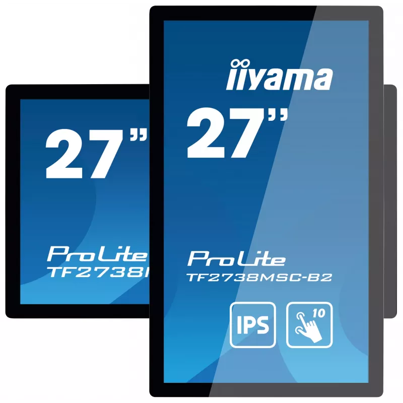 iiyama ProLite TF2738MSC-B2 kompiuterio monitorius 68,6 cm (27 colių) 1920 x 1080 pikselių Full HD LED lietimui jautrus kelių vartotojų juodas