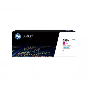 HP 658X didelės išeigos purpurinis originalus lazerinio spausdintuvo kasetė