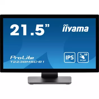 IIYAMA ProLite T2238MSC-B1 monitor kompiuteriui 54.6 cm (21,5 col.) 1920 x 1080 pikselių Full HD LED liečiamas ekranas juodas