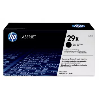 HP 29X didelės talpos juoda originali LaserJet kasetė 1 vnt.