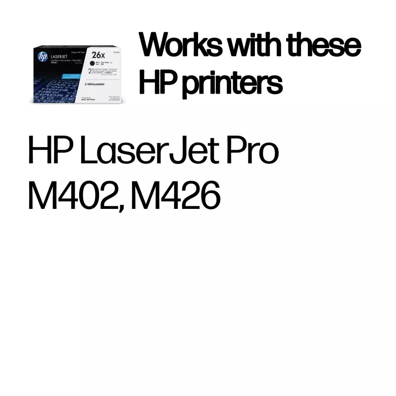 HP 26X didelės talpos juodo originalaus lazerinio kasečių rinkinys 2 vnt.