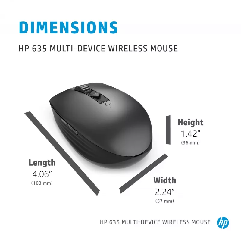 Pelė HP 635 Multi-Device belaidė RF + Bluetooth