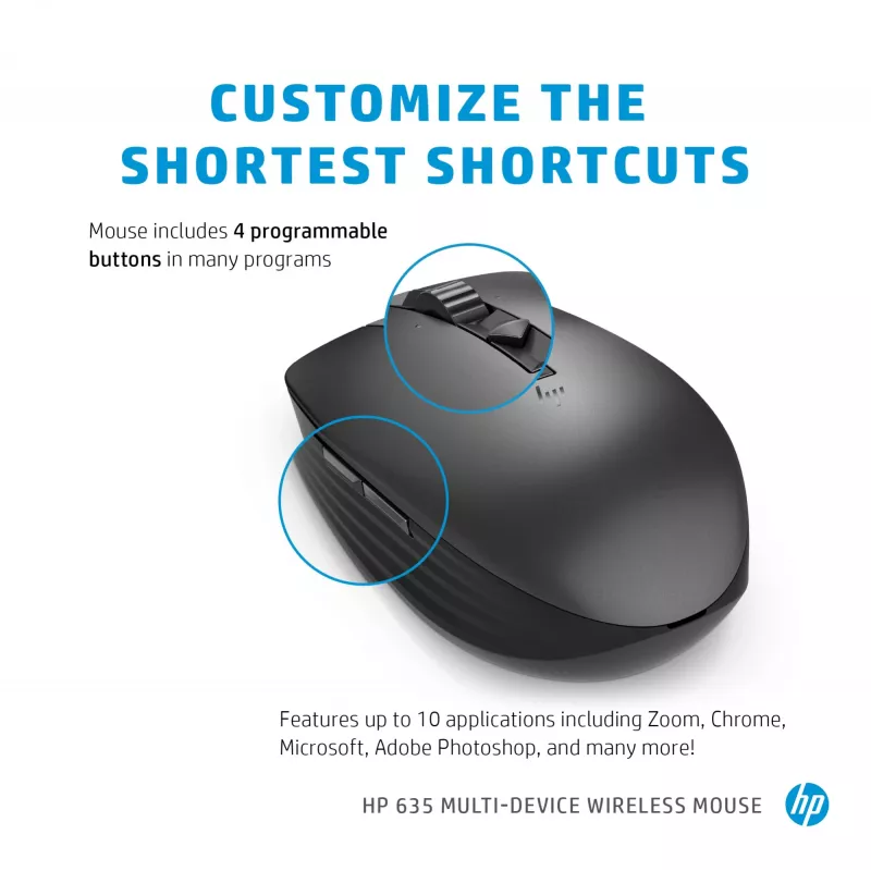 Pelė HP 635 Multi-Device belaidė RF + Bluetooth