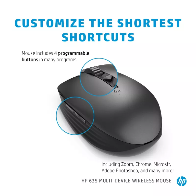 Pelė HP 635 Multi-Device belaidė RF + Bluetooth