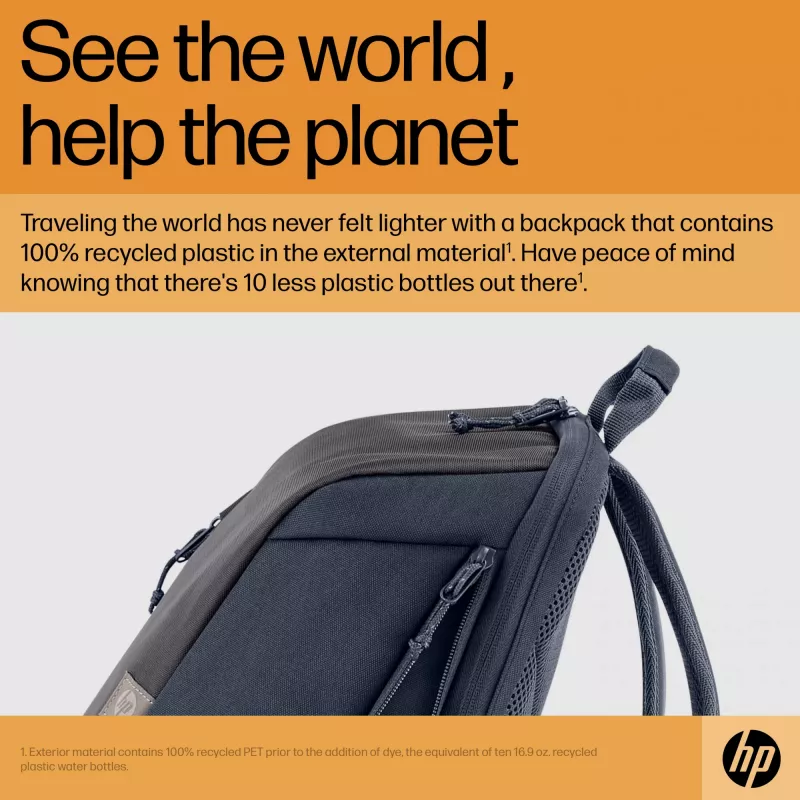 HP Travel 18 litrų 15.6 col. pilkai pilka kuprinė nešiojamam kompiuteriui