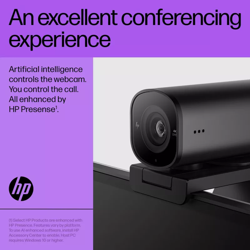 HP 325 FHD Webcam internetinė kamera, verslui, Windows 10, Windows 11, MacOS, 72 mm, 53.6 mm, 53.2 mm