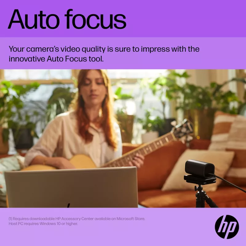 HP 325 FHD Webcam internetinė kamera, verslui, Windows 10, Windows 11, MacOS, 72 mm, 53.6 mm, 53.2 mm