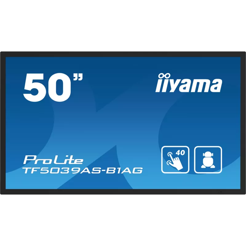 Monitorius iiyama TF5039AS-B1AG 125,7 cm (49,5 colio) 4K Ultra HD LED liečiamasis juodas