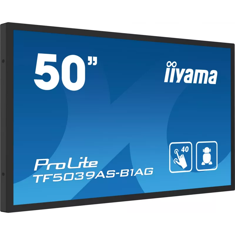 Monitorius iiyama TF5039AS-B1AG 125,7 cm (49,5 colio) 4K Ultra HD LED liečiamasis juodas