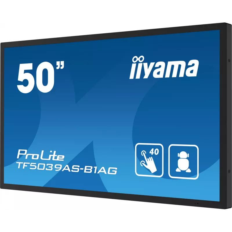 Monitorius iiyama TF5039AS-B1AG 125,7 cm (49,5 colio) 4K Ultra HD LED liečiamasis juodas