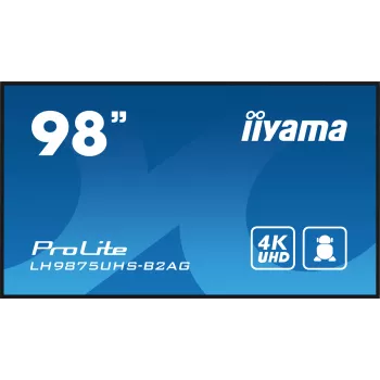 Skaitmeninės reklamos plokščiasis ekranas iiyama LH9875UHS-B2AG 97,5 col. LED 4K Ultra HD 3840 x 2160