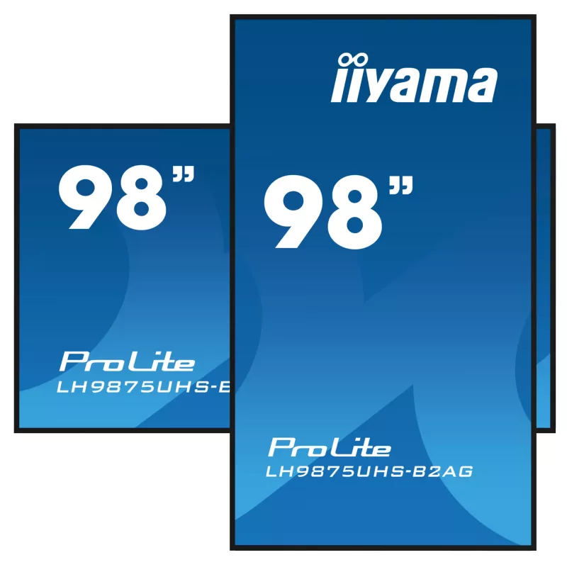 Skaitmeninės reklamos plokščiasis ekranas iiyama LH9875UHS-B2AG 97,5 col. LED 4K Ultra HD 3840 x 2160