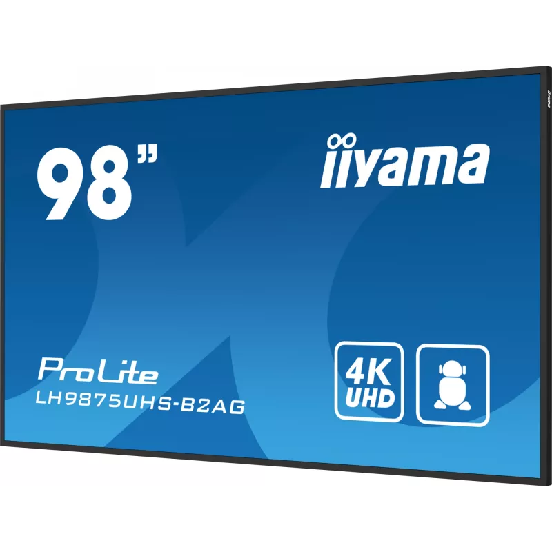 Skaitmeninės reklamos plokščiasis ekranas iiyama LH9875UHS-B2AG 97,5 col. LED 4K Ultra HD 3840 x 2160