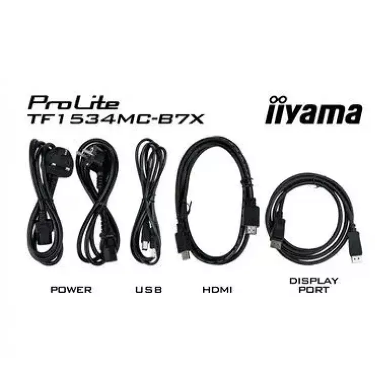 Monitorius iiyama ProLite TF1534MC-B7X 38,1 cm (15 inch) 1024x768 XGA LED jutiklinis Multi-user juodas