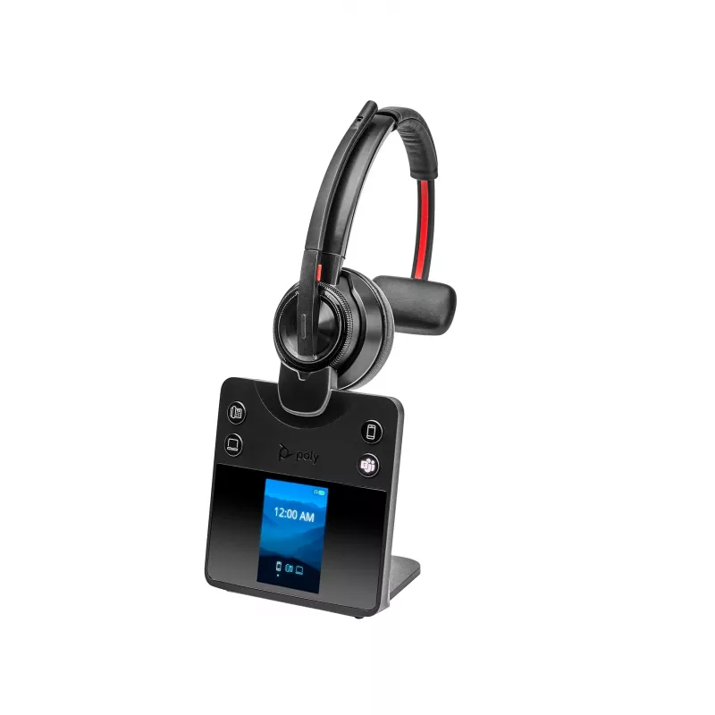 HP Poly Savi 8410 Office Monaural belaidis ausinių rinkinys su DECT, sertifikuotas Microsoft Teams