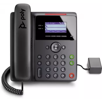 IP telefonas POLY Edge B10 juodas su laidiniu rageliu, 2 linijos, LCD ekranas