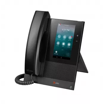 HP Poly CCX 400 versijinis daugialypis telefonas su atviru SIP ir PoE