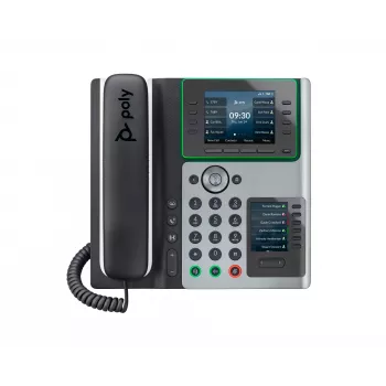 HP Poly Edge E450 IP telefonas su PoE, IPS ekranu, 4:3, WPA2-Enterprise, EAP-TLS, HTTPS, ENERGY STAR, EAC, RoHS, FCC, CE, 0-40 °C