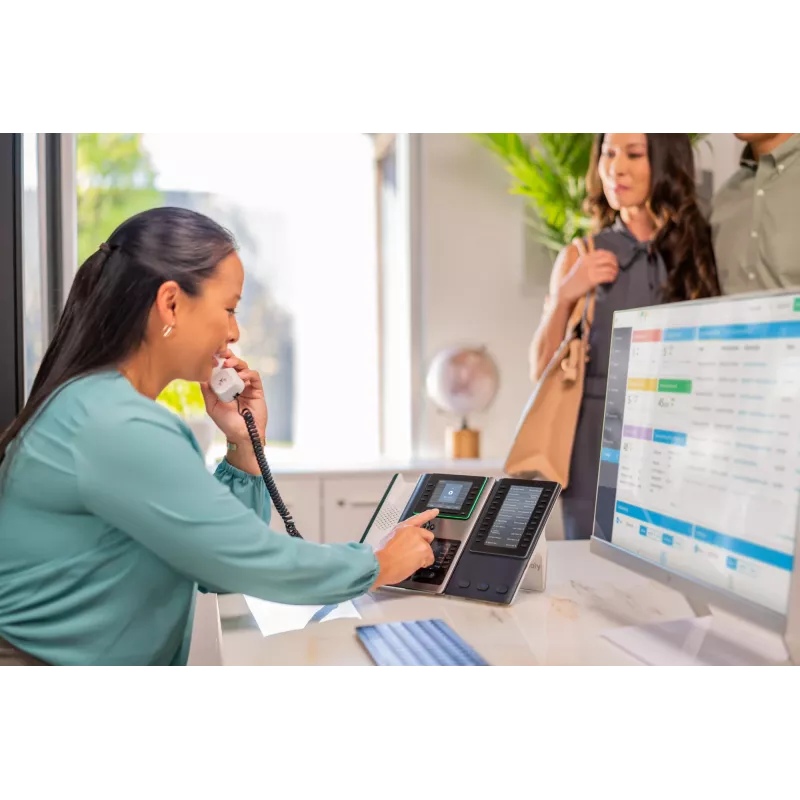 HP Poly Edge E450 IP telefonas su PoE, IPS ekranu, 4:3, WPA2-Enterprise, EAP-TLS, HTTPS, ENERGY STAR, EAC, RoHS, FCC, CE, 0-40 °C