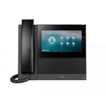 HP Poly CCX 600 versijinis medijos telefonas su atviru SIP ir PoE