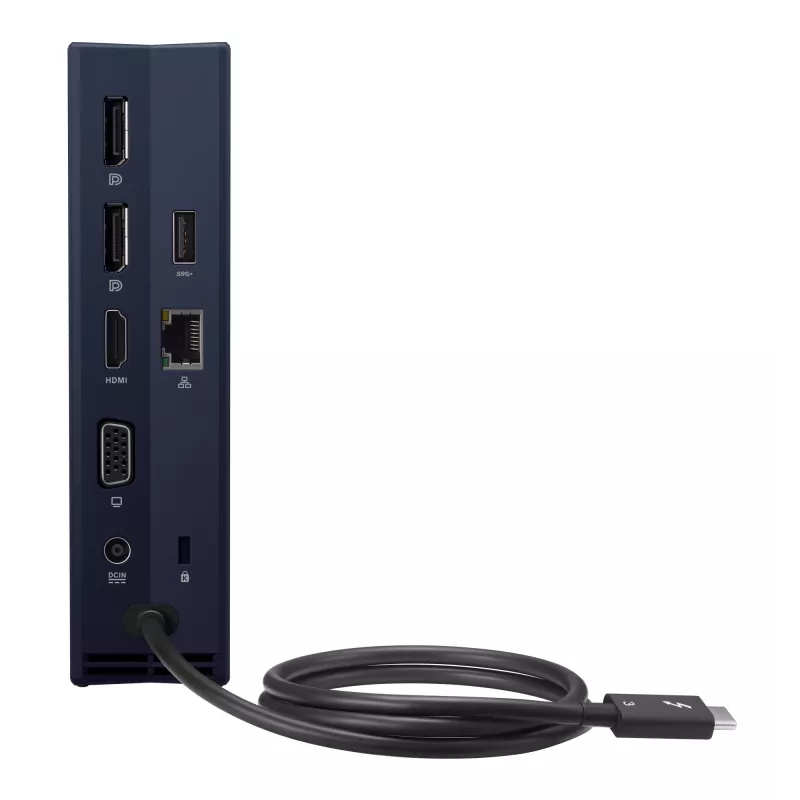 Dokavimo stotelė ASUS SimPro Dock 2, laidinė, Thunderbolt 3 – HDMI 2.0, DP 1.4, VGA, 3x USB-A, TB3 pagrindinis, Gigabit Ethernet, Kensington užraktas