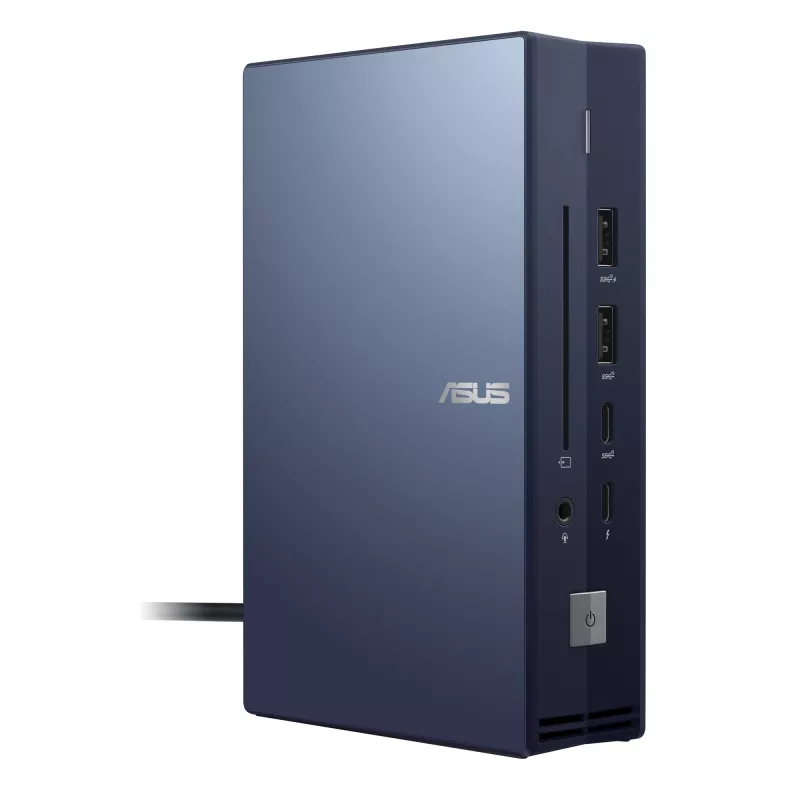 Dokavimo stotelė ASUS SimPro Dock 2, laidinė, Thunderbolt 3 – HDMI 2.0, DP 1.4, VGA, 3x USB-A, TB3 pagrindinis, Gigabit Ethernet, Kensington užraktas