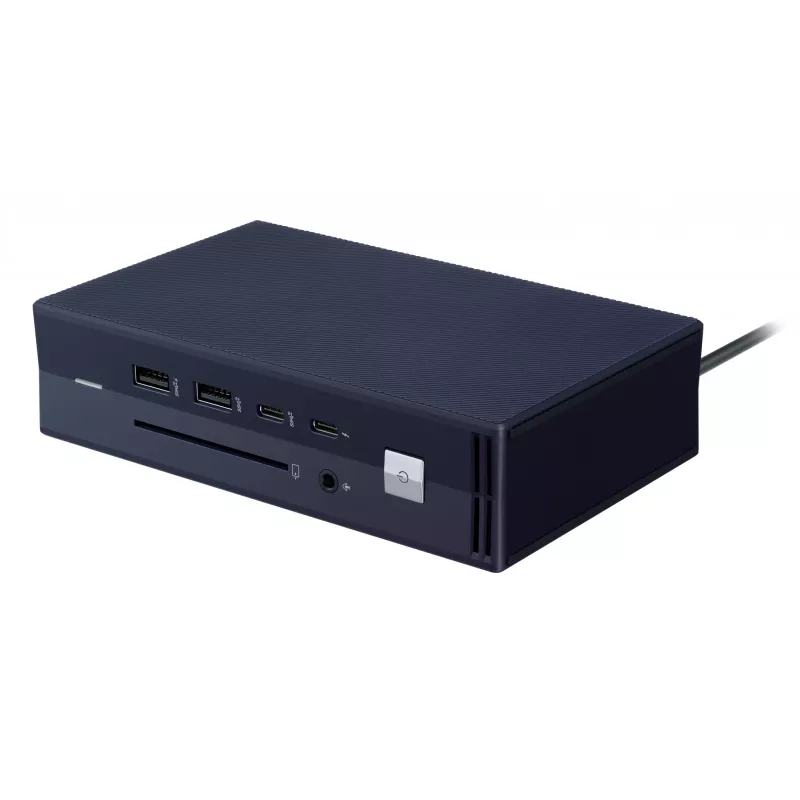 Dokavimo stotelė ASUS SimPro Dock 2, laidinė, Thunderbolt 3 – HDMI 2.0, DP 1.4, VGA, 3x USB-A, TB3 pagrindinis, Gigabit Ethernet, Kensington užraktas