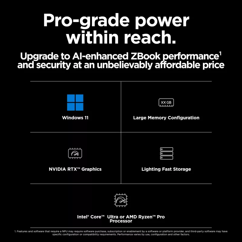 HP ZBook Power G11 Intel Core Ultra 7 155H Mobilioji darbo stotis 40,6 cm (16 colių) WQXGA 32 GB DDR5-SDRAM 1 TB SSD NVIDIA RTX A1000 Wi-Fi 6E (802.11ax) Windows 11 Pro AI Workstation, AI PC Pilka