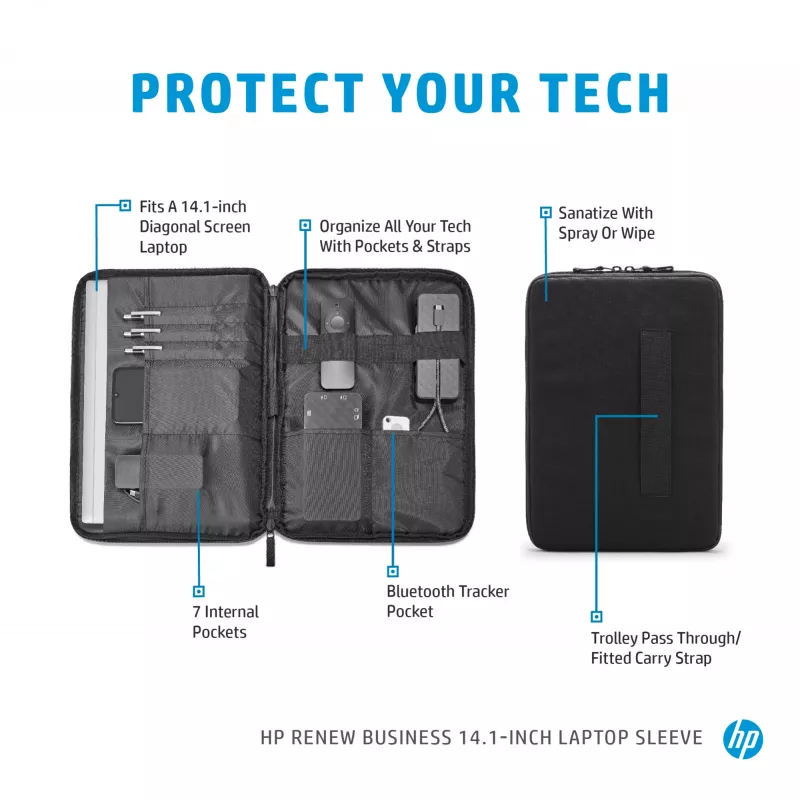 HP Renew Business 14.1 colio nešiojamojo kompiuterio dėklas – kuprinė