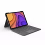 LOGITECH Folio Touch klaviatūros dėklas su apšvietimu ir jutikliniu kilimėliu, Oksfordo pilka, skirta iPad Air (4 kartos) vokiška QWERTZ