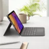 LOGITECH Folio Touch klaviatūros dėklas su apšvietimu ir jutikliniu kilimėliu, Oksfordo pilka, skirta iPad Air (4 kartos) vokiška QWERTZ