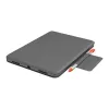 LOGITECH Folio Touch klaviatūros dėklas su apšvietimu ir jutikliniu kilimėliu, Oksfordo pilka, skirta iPad Air (4 kartos) vokiška QWERTZ