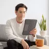 LOGITECH Folio Touch klaviatūros dėklas su apšvietimu ir jutikliniu kilimėliu, Oksfordo pilka, skirta iPad Air (4 kartos) vokiška QWERTZ