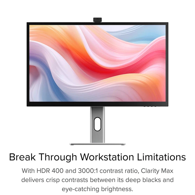 ALOGIC Clarity Pro 27 colių 4K UHD monitorius su 65W PD ir tinklo kamera