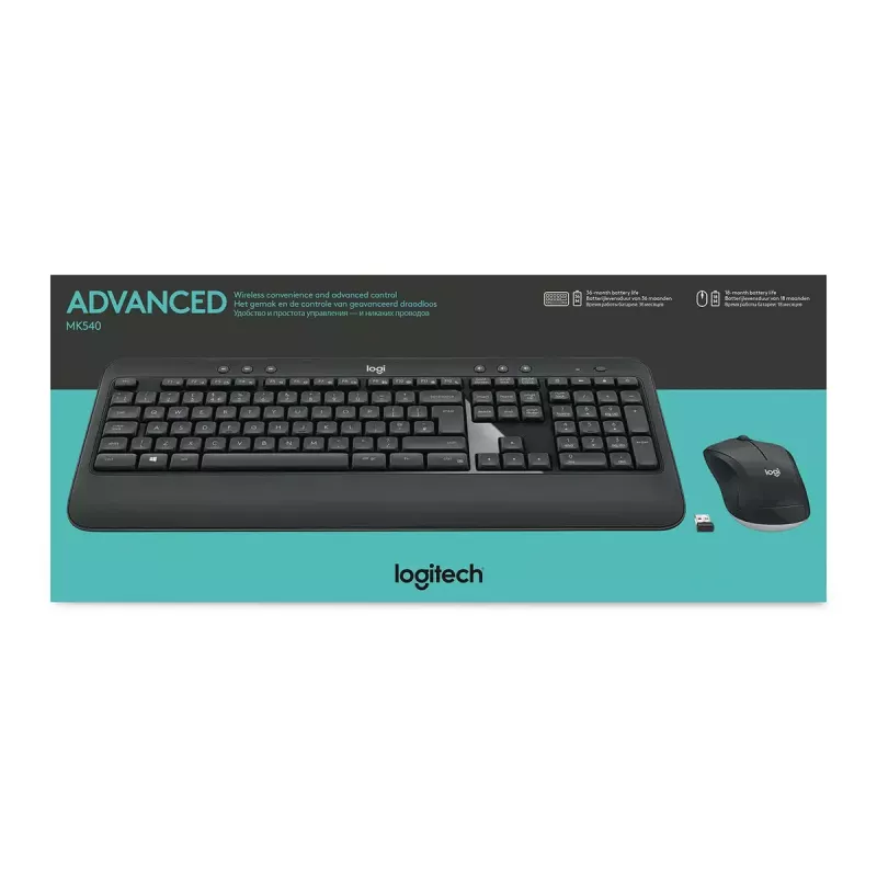LOGITECH MK540 Advanced belgiškas AZERTY belaidis klaviatūros ir pelės rinkinys