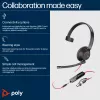 HP Poly Blackwire 5210 monauralinė ausinė su USB-C jungtimi, 3,5 mm lizdu ir USB-C/A adapteriu (Bulk)