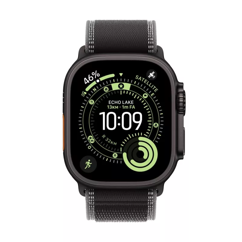 APPLE Watch Ultra 3 (2025) Lte 49mm Titanium Case With Trail Loop M/l - Juodai/tamsiai pilka