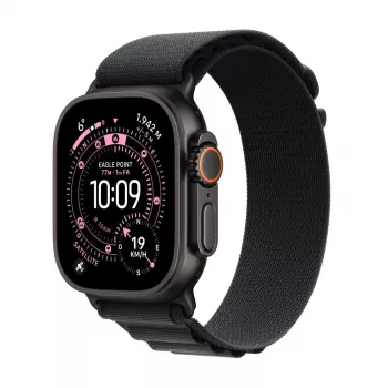 APPLE Watch Ultra 3 (2025) Lte 49mm Titanium korpusas su Alpine Loop didele juosta - Juoda