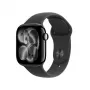 APPLE Watch Series 11 (2025) GPS 42mm „Jet Black“ aliuminio korpusas su juodu sportiniu dirželiu S/M