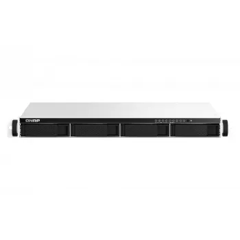 QNAP TS-464eU NAS stelažinis (1U) Intel® Celeron® N5095 8 GB DDR4 0 TB QNAP Turbo System aliuminis, juodas