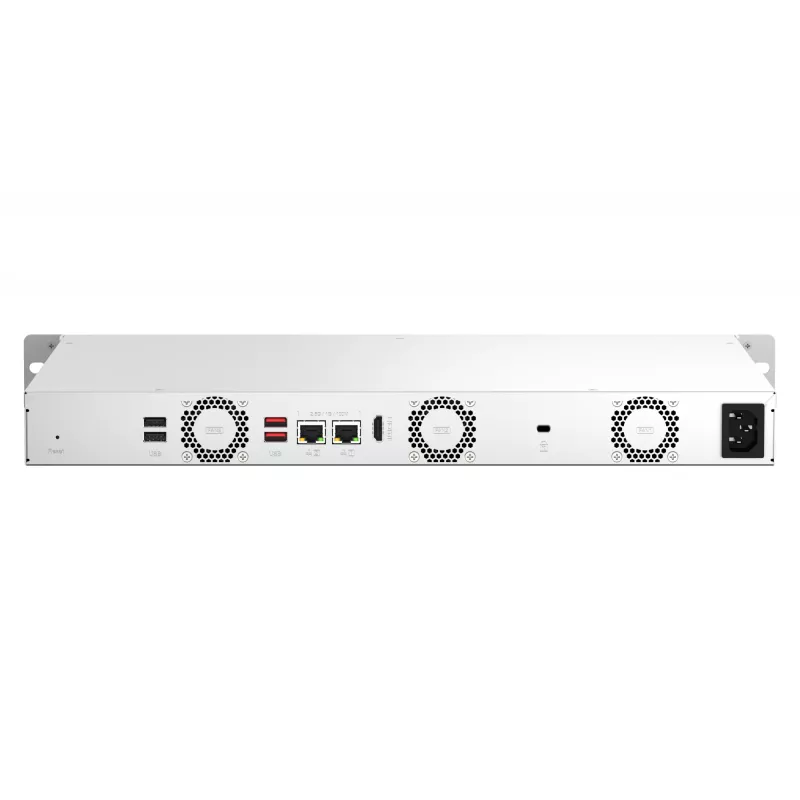 QNAP TS-464eU NAS stelažinis (1U) Intel® Celeron® N5095 8 GB DDR4 0 TB QNAP Turbo System aliuminis, juodas