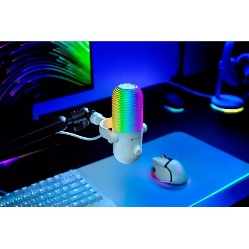Stalinis mikrofonas PC Razer Seiren V3 Chroma White