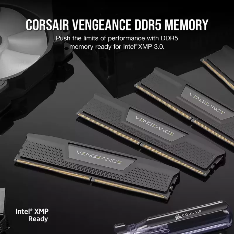 CORSAIR Vengeance 32GB (2x16GB) DDR5 6400MHz CL36 atminties rinkinys - juodas
