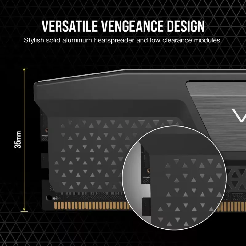 CORSAIR Vengeance 32GB (2x16GB) DDR5 6400MHz CL36 atminties rinkinys - juodas